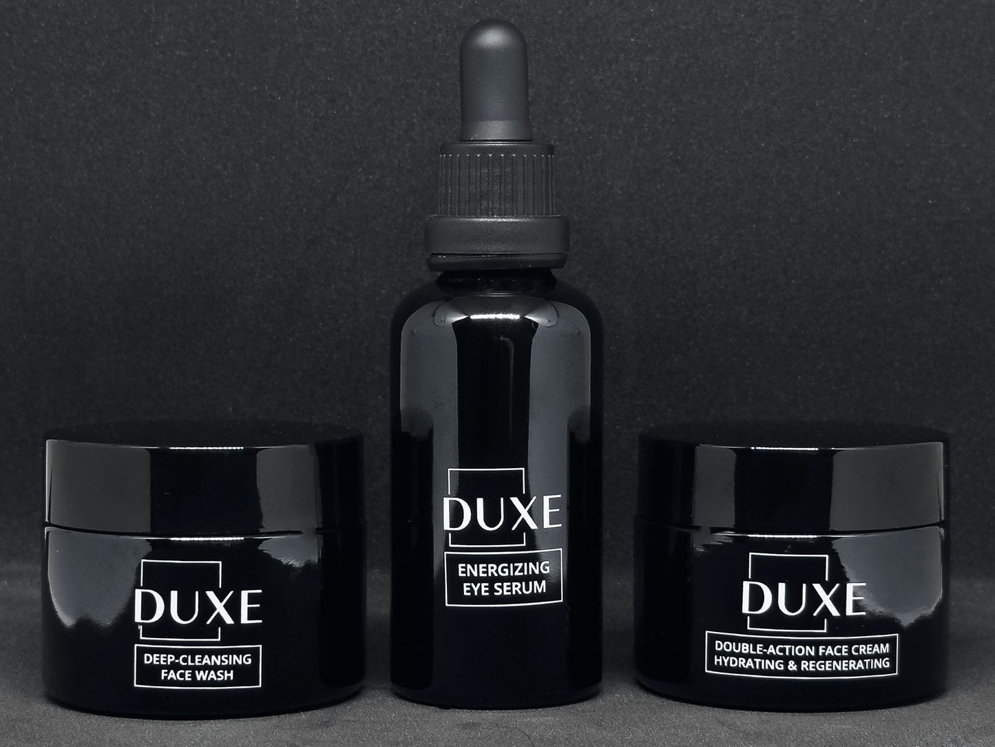 Комплект за мъже от anti age крем, face wash и серум против тъмни кръгове Duxe 